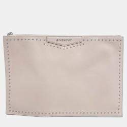 Pre Owned Givenchy Pink Leather Clutch