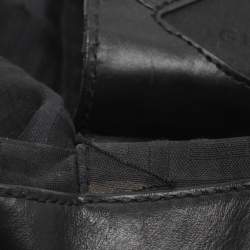 Pre Owned Givenchy Black Monogram Canvas and Leather Top Handle Bag