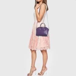 Pre Owned Givenchy Purple Leather Mini Antigona Satchel