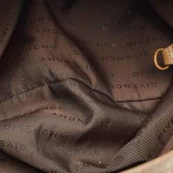 Pre Owned Givenchy Brown Jacquard Canvas and Leather Hobo