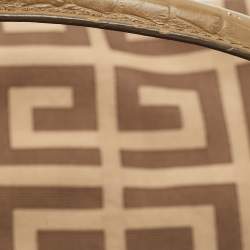 Pre Owned Givenchy Brown Jacquard Canvas and Leather Hobo