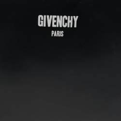 Pre Owned Givenchy Black Leather Logo Print Zipped Pouch