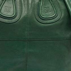Pre Owned Givenchy Green Leather Medium Nightingale Satchel