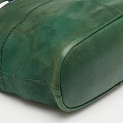 Pre Owned Givenchy Green Leather Medium Nightingale Satchel
