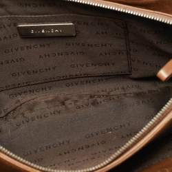 Pre Owned Givenchy Greca Flap Brown Leather Tote