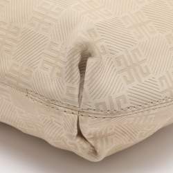 Pre Owned Givenchy Beige Monogram Leather Hobo