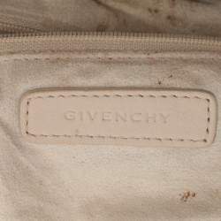 Pre Owned Givenchy Beige Monogram Leather Hobo