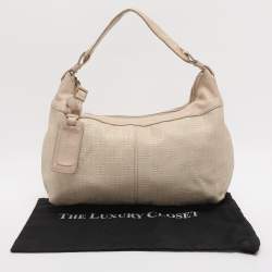 Pre Owned Givenchy Beige Monogram Leather Hobo