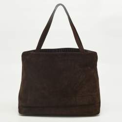 Pre Owned Givenchy Brown/Black Monogram Corduroy and Fabric Reversible Tote