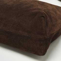 Pre Owned Givenchy Brown/Black Monogram Corduroy and Fabric Reversible Tote