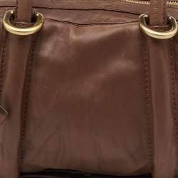 مملوكة مسبقًا Givenchy Small Brown Leather Lucrezia Zip Boston Bag