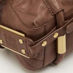 مملوكة مسبقًا Givenchy Small Brown Leather Lucrezia Zip Boston Bag