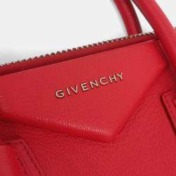 Pre Owned Givenchy Red Leather Antigona Small
