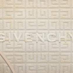 مملوكة مسبقًا Givenchy Logo Embroidered Off White Canvas Wristlet Clutch