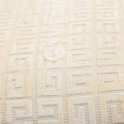 مملوكة مسبقًا Givenchy Logo Embroidered Off White Canvas Wristlet Clutch