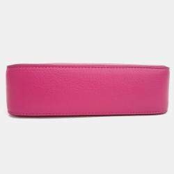 Pre Owned حقيبة هوبو ميني جفنشي جلد وردي بجزء مقطوع بشعار القمر