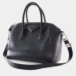 Pre Owned حقيبة جيفنشي أنتيغونا صغيرة جلد أسود