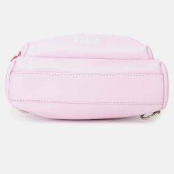 Pre Owned Givenchy 2017 Pink Leather Logo Printed Mini Backpack