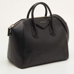 Pre Owned حقيبة ساتشل جيفنشي أنتيغونا جلد أسود متوسط