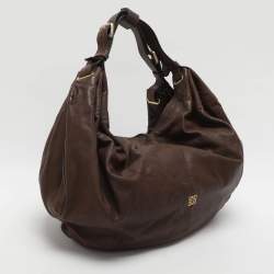 Pre Owned Givenchy Brown Leather Hobo