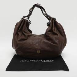 Pre Owned Givenchy Brown Leather Hobo