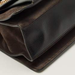 مملوكة مسبقًا Givenchy GV3 Medium Black/Dark Beige Leather and Suede Shoulder Bag