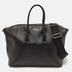 Pre Owned Givenchy Antigona Sport Small Black Leather Satchel