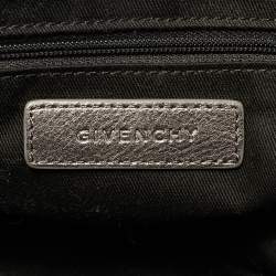 مملوكة مسبقًا Givenchy Metallic Dark Grey Leather Zip Duffle Bag