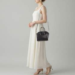 Pre Owned حقيبة كتف جيفنشي أنتجونا جلد سوداء صغيرة