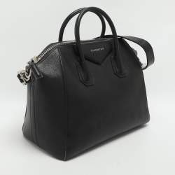 Pre Owned Givenchy Antigona Medium Black Leather Satchel