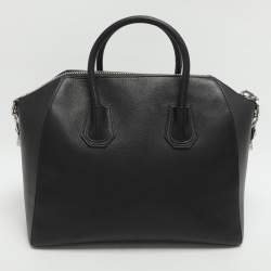 Pre Owned Givenchy Antigona Medium Black Leather Satchel