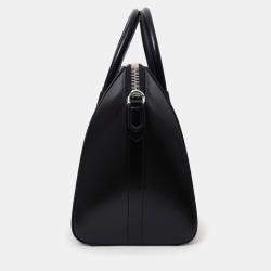 Pre Owned Givenchy Black Leather Small Antigona Top Handle With Strap