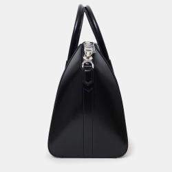 Pre Owned Givenchy Black Leather Small Antigona Top Handle With Strap