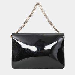 مملوكة مسبقًا حقيبة كروس جيفنشي جلد أسود / طباعة ثعبان براءة اختراع 3 مع حزام