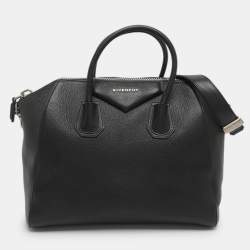Pre Owned Givenchy Antigona Medium Black Leather Satchel