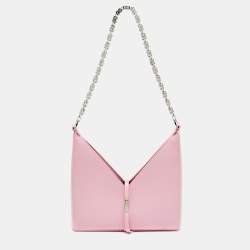 Pre Owned حقيبة جيفنشي جلد وردية بسلسلة وقصات