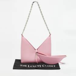 Pre Owned حقيبة جيفنشي جلد وردية بسلسلة وقصات