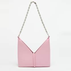 Pre Owned حقيبة جيفنشي جلد وردية بسلسلة وقصات