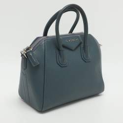 Pre Owned Givenchy Antigona Mini Blue Leather Satchel