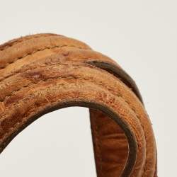 Pre Owned Givenchy Nightingale Medium Brown Textured Leather Bag