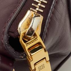 Pre Owned Givenchy Antigona Mini Dark Burgundy Leather Satchel