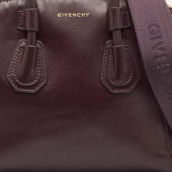 Pre Owned Givenchy Antigona Mini Dark Burgundy Leather Satchel