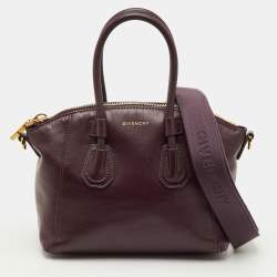 مملوكة مسبقًا Givenchy Antigona Mini Dark Burgundy Leather Satchel