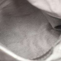 Pre Owned Givenchy Monogram Embossed Silver Leather Hobo