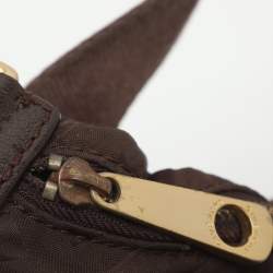 مملوكة مسبقًا حقيبة جيفنشي كانفاس بني مونوجرامي وجلد