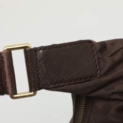 مملوكة مسبقًا حقيبة جيفنشي كانفاس بني مونوجرامي وجلد