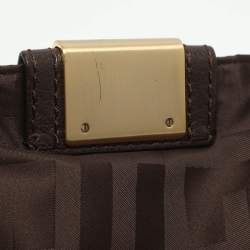 مملوكة مسبقًا حقيبة جيفنشي كانفاس بني مونوجرامي وجلد