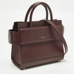 مملوكة مسبقًا حقيبة يد جيفنشي هورايزن صغيرة جلد بورغندي