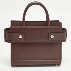 مملوكة مسبقًا حقيبة يد جيفنشي هورايزن صغيرة جلد بورغندي