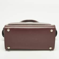 مملوكة مسبقًا حقيبة يد جيفنشي هورايزن صغيرة جلد بورغندي